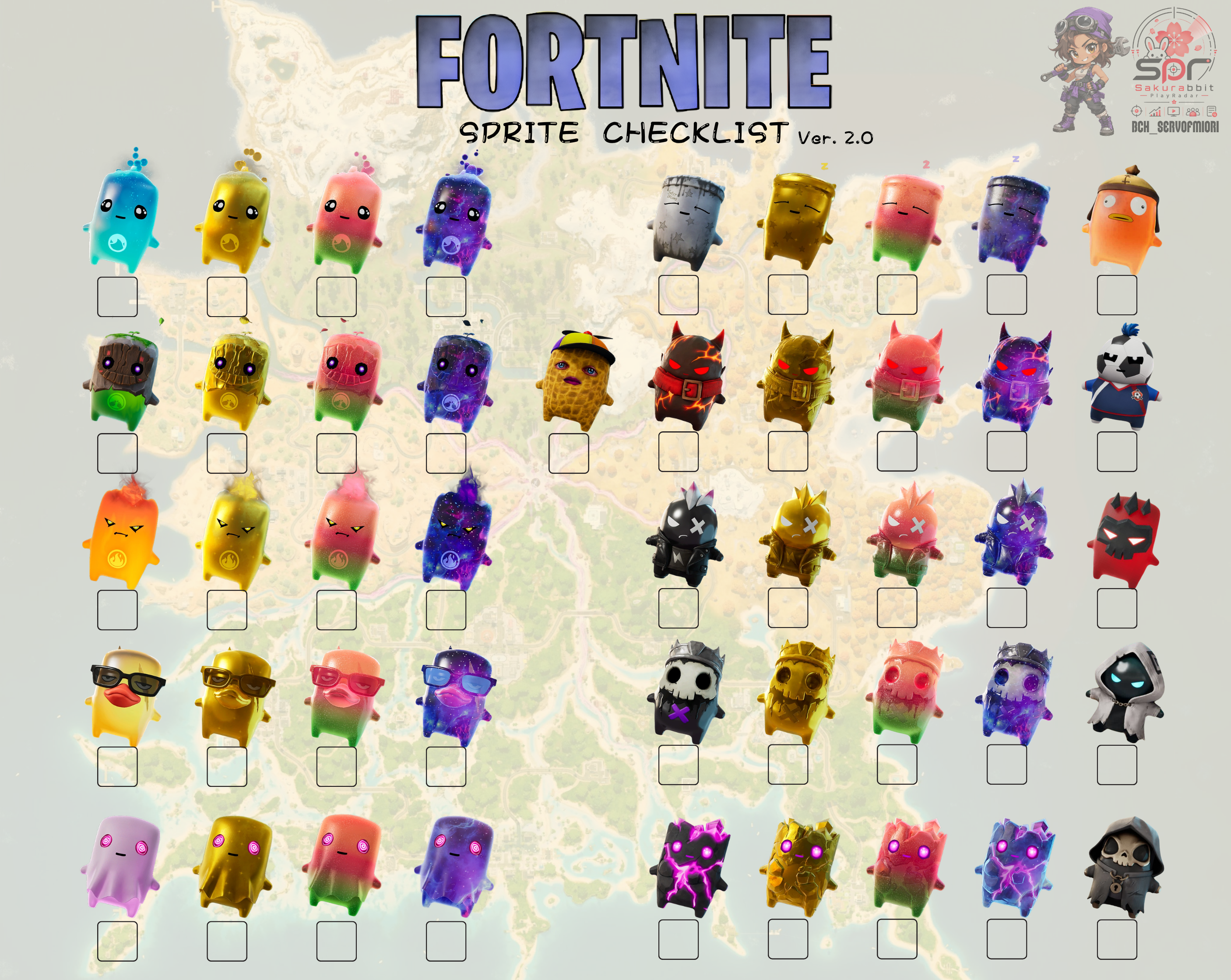 Fortnite Sprite Checklist